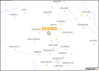 map of Ādī Kʼano