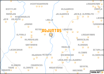 map of Adjuntas