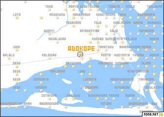 map of Adokope