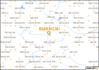 map of Adomaičiai