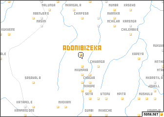 map of Adonibizeka