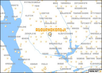 map of Adourho Kondji