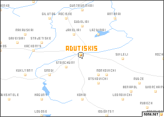 map of Adutiškis