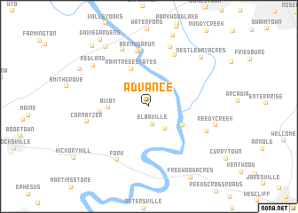 map of Advance