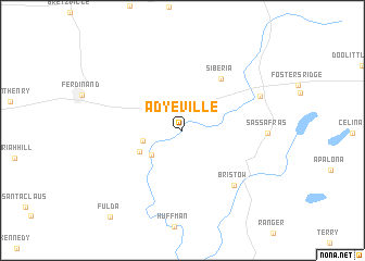 map of Adyeville