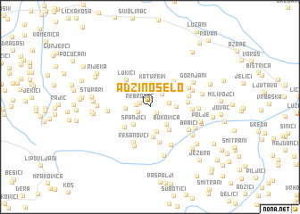 map of Adžino Selo