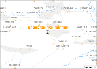 map of Afanasovo-Shibanovo