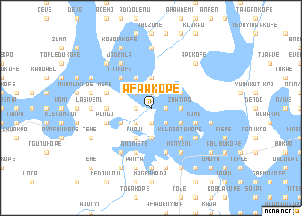 map of Afawkope