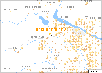 map of Afghān Colony