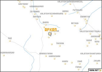 map of Afkān