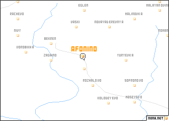map of Afonino