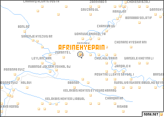 map of Afrīneh-ye Pāʼīn