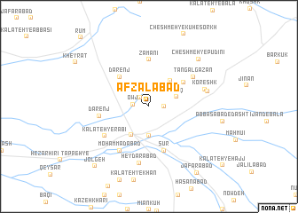 map of Afzalābād
