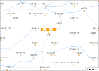 map of Ağaçhan