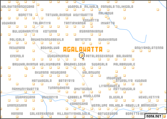 map of Agalawatta