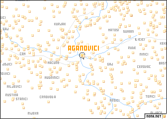 map of Aganovići
