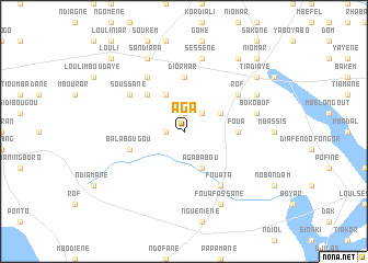 map of Aga