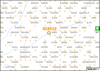 map of Agbege