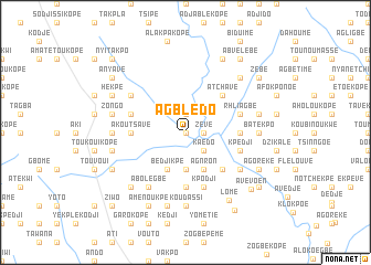 map of Agblédo