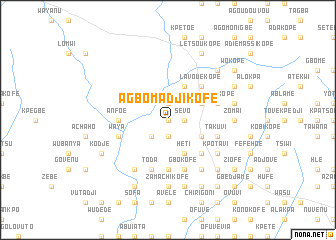 map of Agbomadjikofe