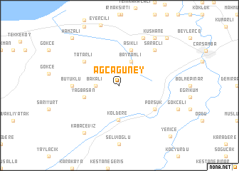 map of Ağcagüney