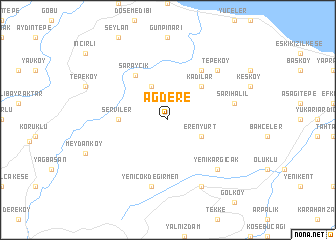 map of Ağdere