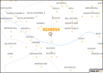 map of Āghbāsh