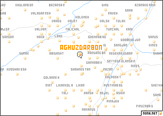 map of Āghūzdārbon