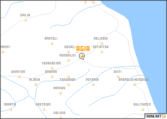 map of Agiá