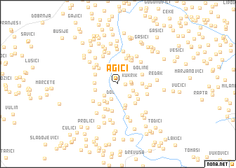 map of Agići