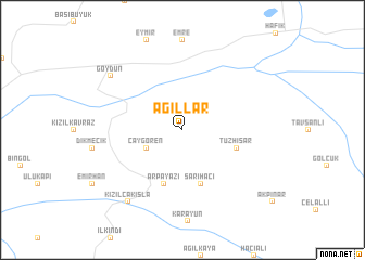 map of Ağıllar