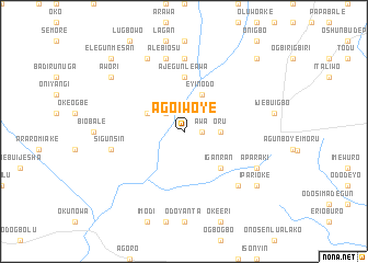 map of Ago Iwoye