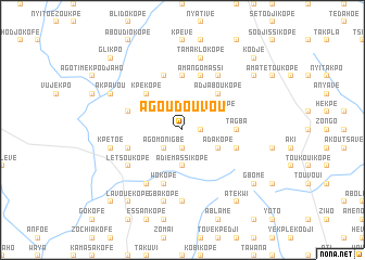 map of Agoudouvou