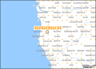 map of Agra de Bouças
