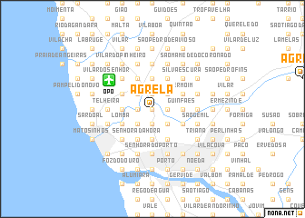 map of Agrela