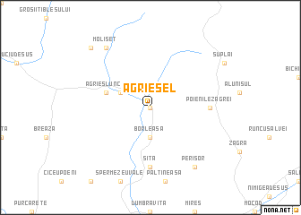 map of Agrieşel