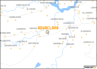map of Agua Clara