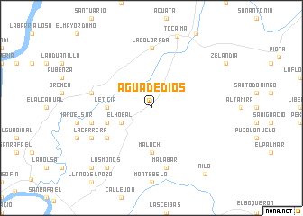 map of Agua de Dios