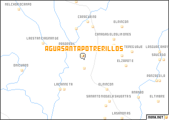 map of Agua Santa Potrerillos