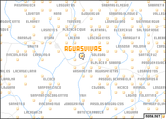 map of Aguas Vivas