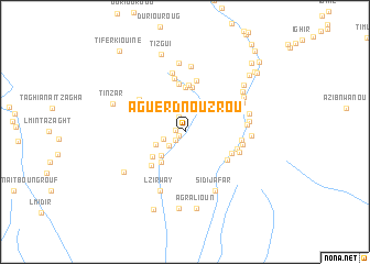 map of Aguerd nʼOuzrou