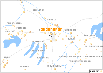 map of Aḩamdābād