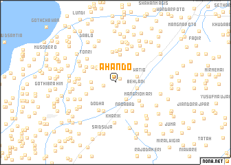 map of Ahando