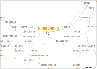 map of Āhangarān