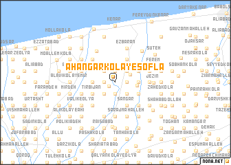 map of Āhangar Kolā-ye Soflá