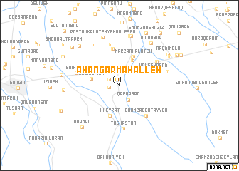 map of Āhangar Maḩalleh