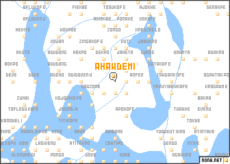 map of Ahawdemi
