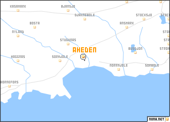 map of Åheden