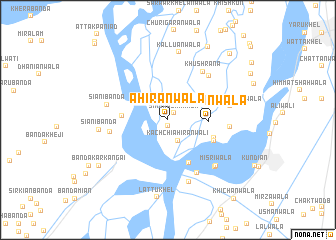 map of Ahīrānwāla