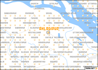 map of Āhlādipur